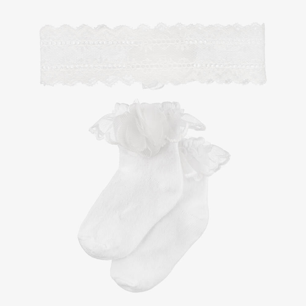 Mayoral Headpiece & Sock Set