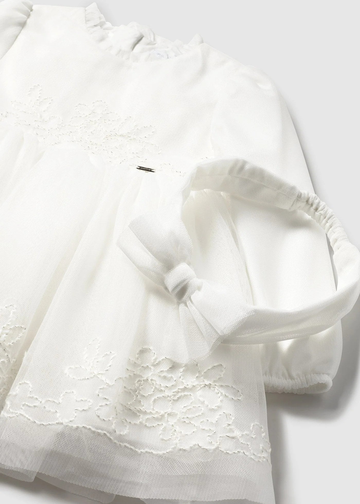 Mayoral Baby Embroidered Tulle Dress