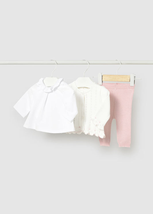 Mayoral Newborn Girl 3-Piece Knit Set