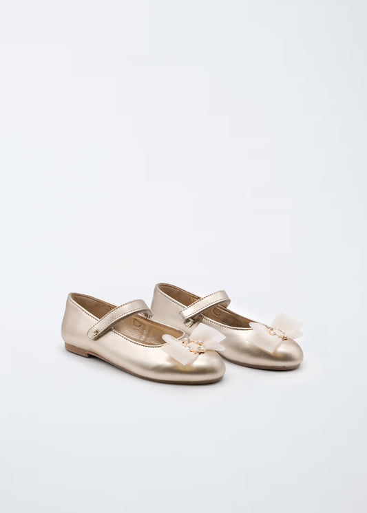 Abel & Lula Girl Tulle Bow Mary Janes