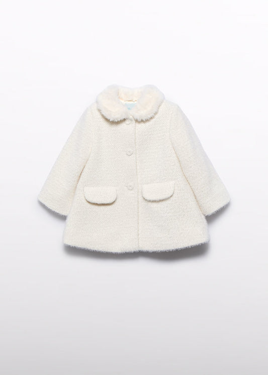 Abel & Lula Baby Girl Textured Knit Coat