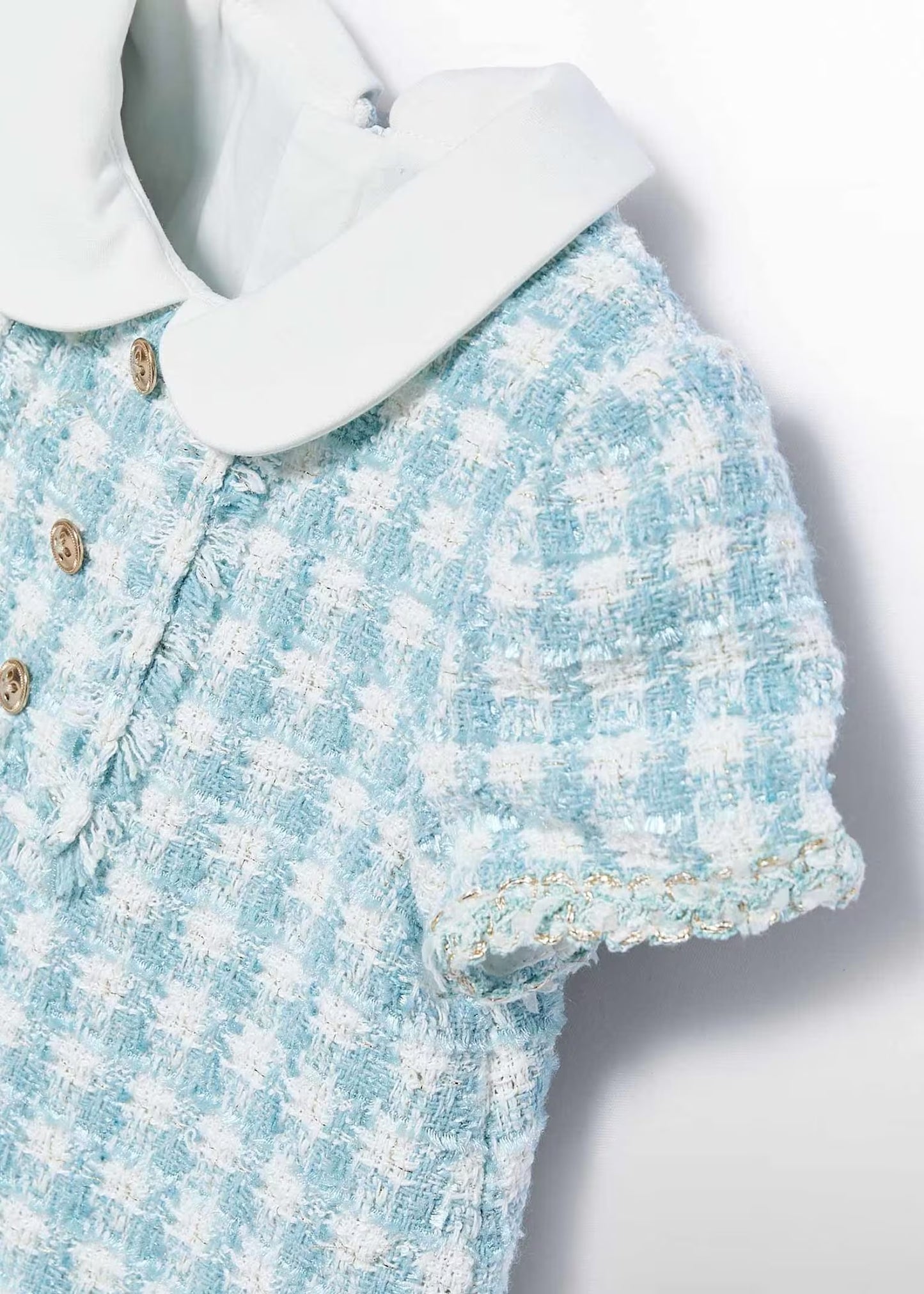 Abel & Lula Baby Girl Lurex Plaid Dress