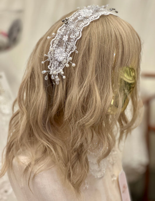 Girls Floral Lace Headband