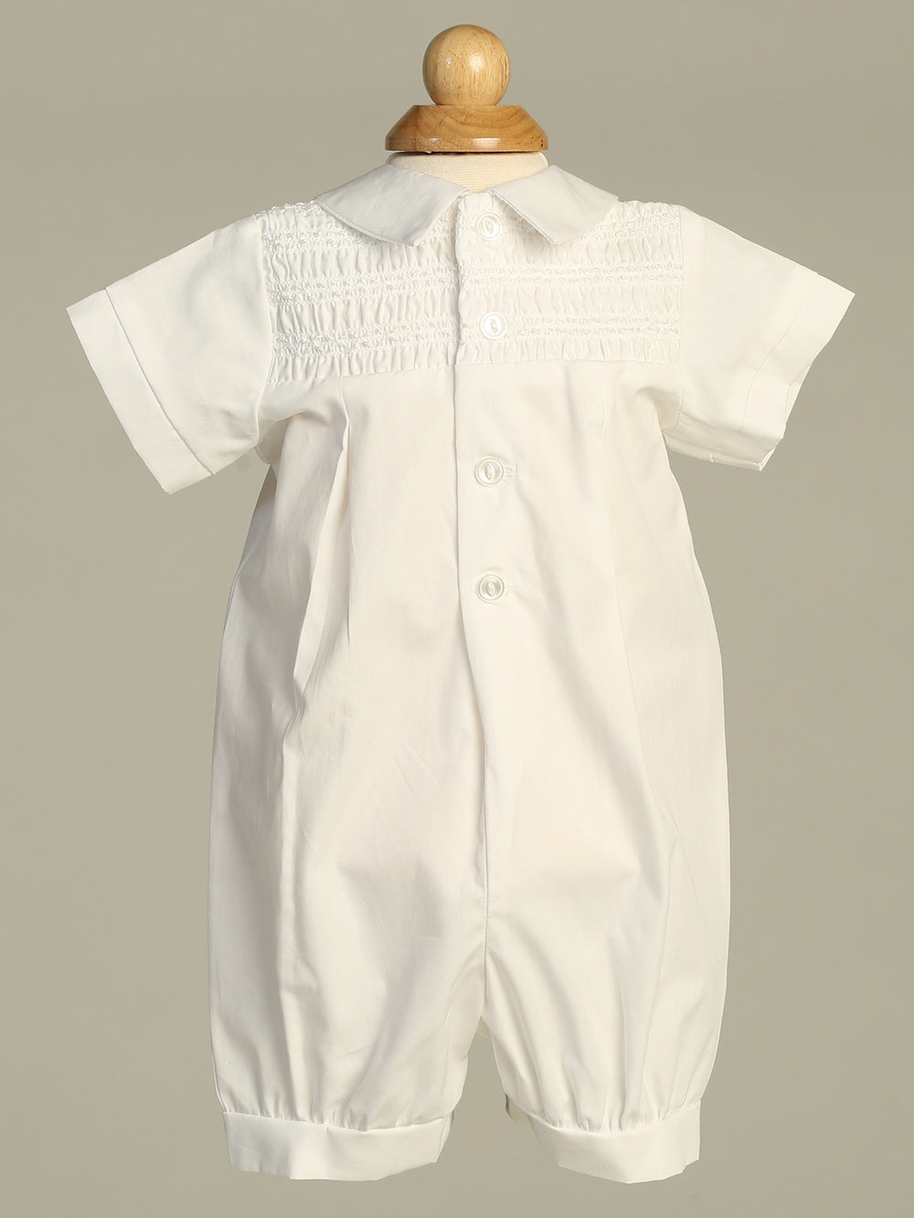 Boys Cotton Romper with Smocking