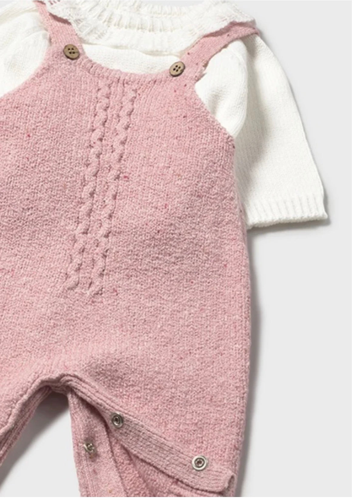 Mayoral Newborn Girl Dungaree and Sweater Set