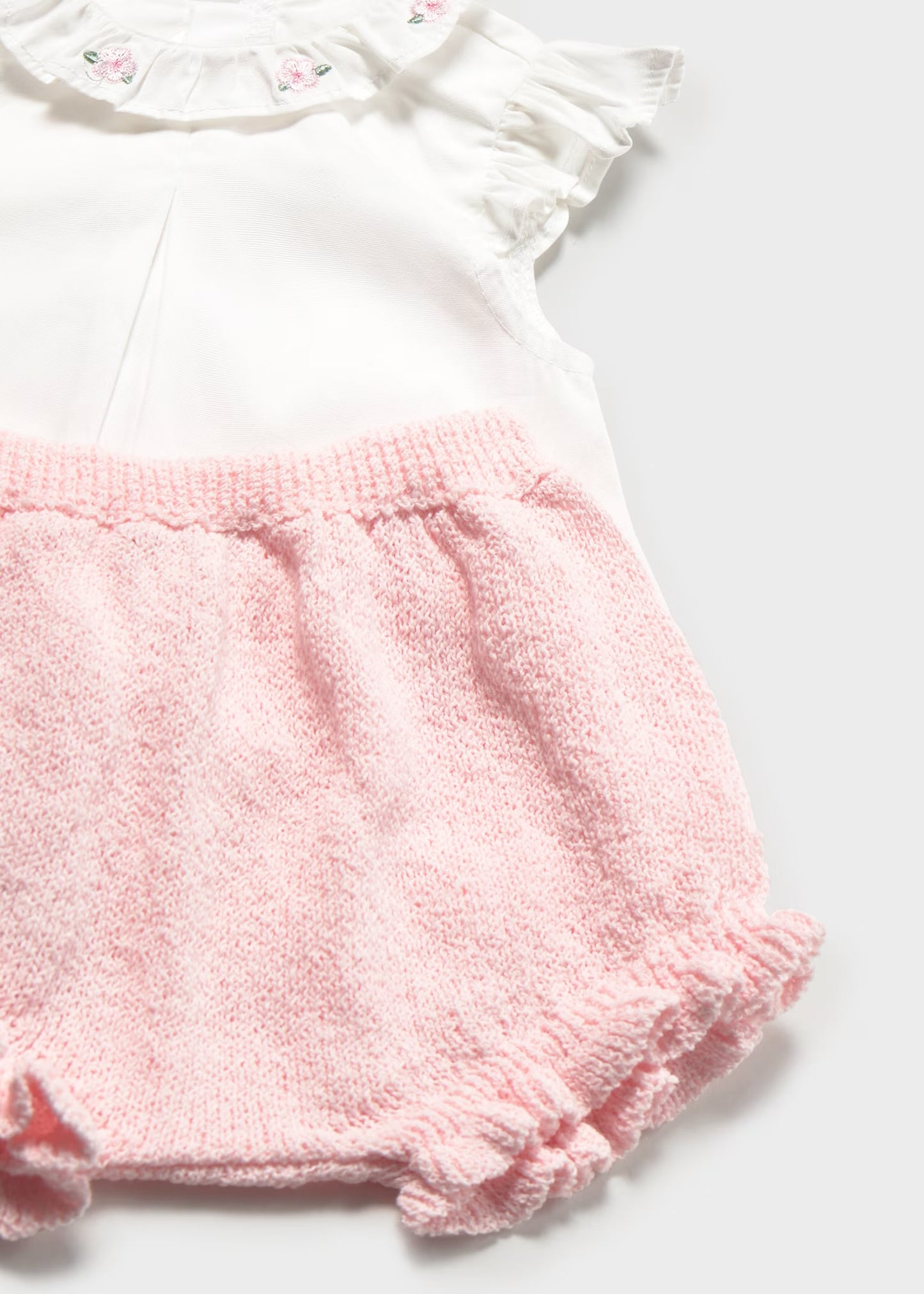 Mayoral Newborn Girl Bloomers and Ruffled Blouse Set