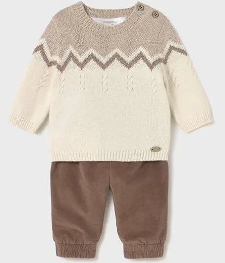Mayoral Newborn Boy Pants and Sweater Set