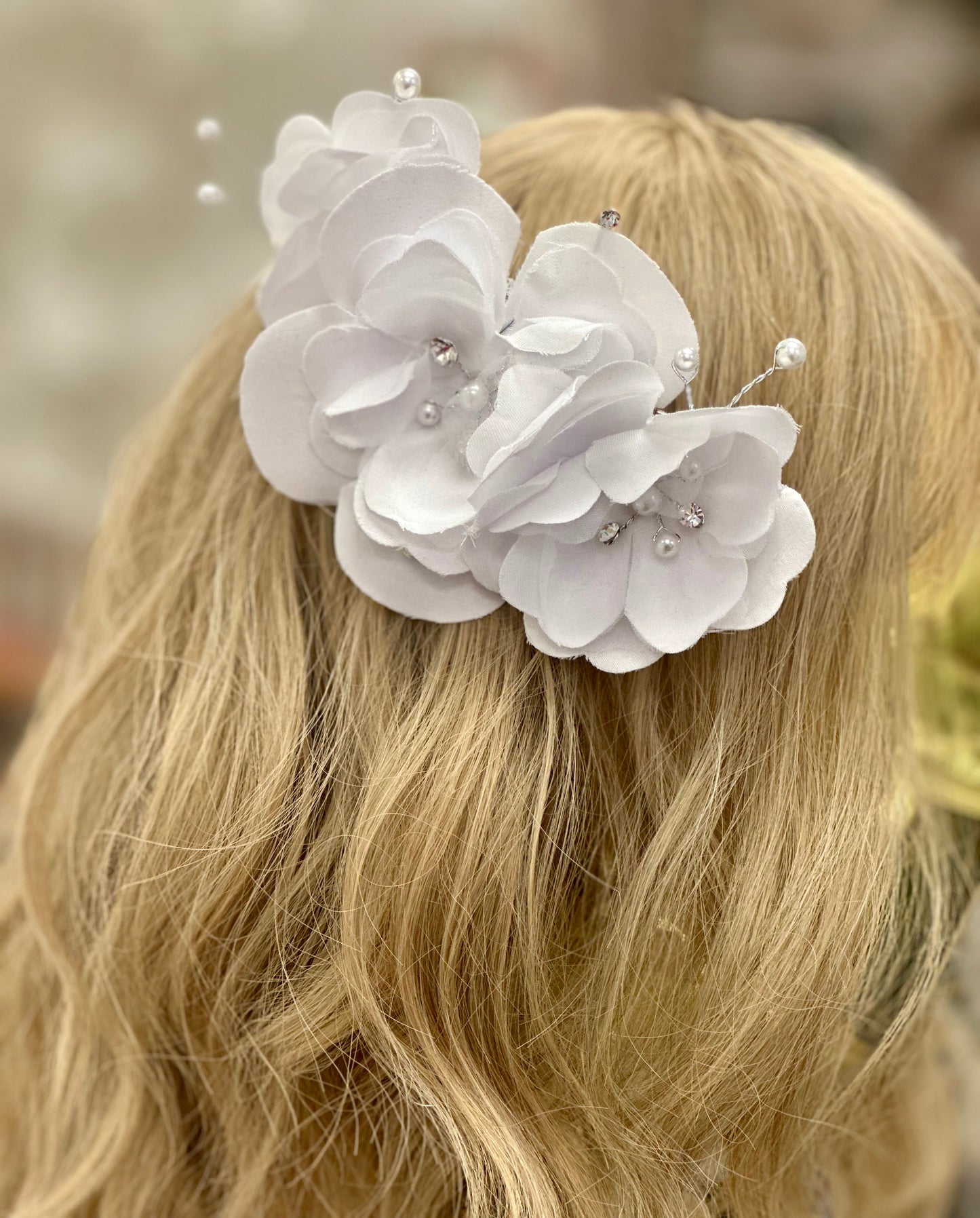 Three Flower Hair Comb