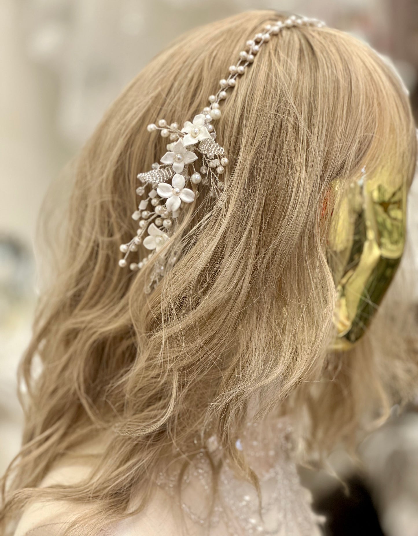 ST Crystal/Pearl Flower Headpiece