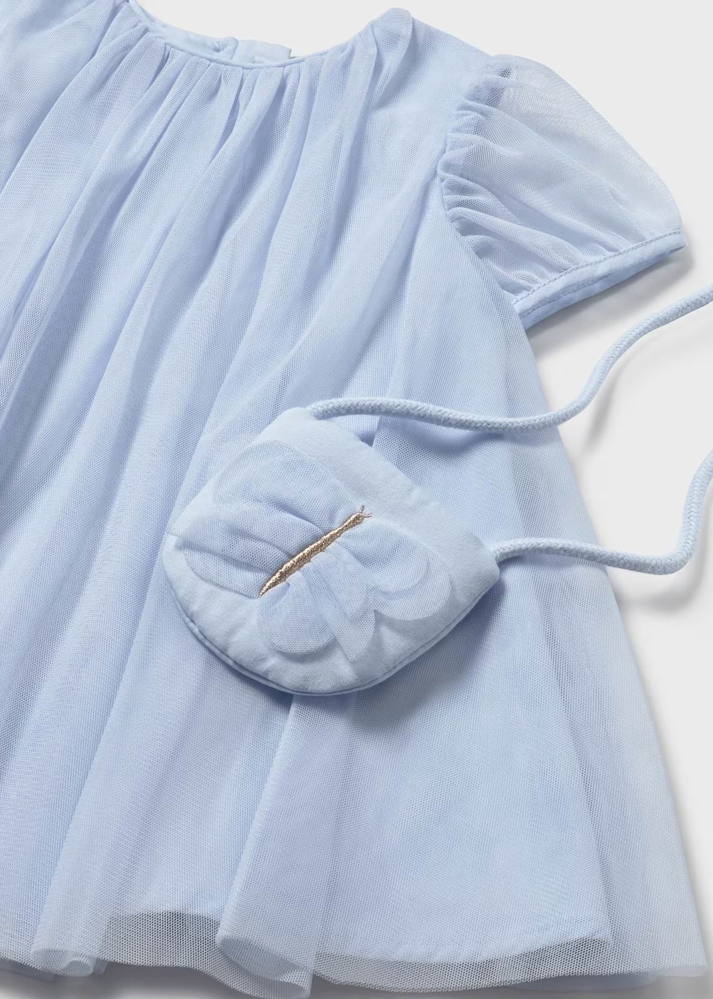 Mayoral Baby Tulle Dress with Crossbody bag