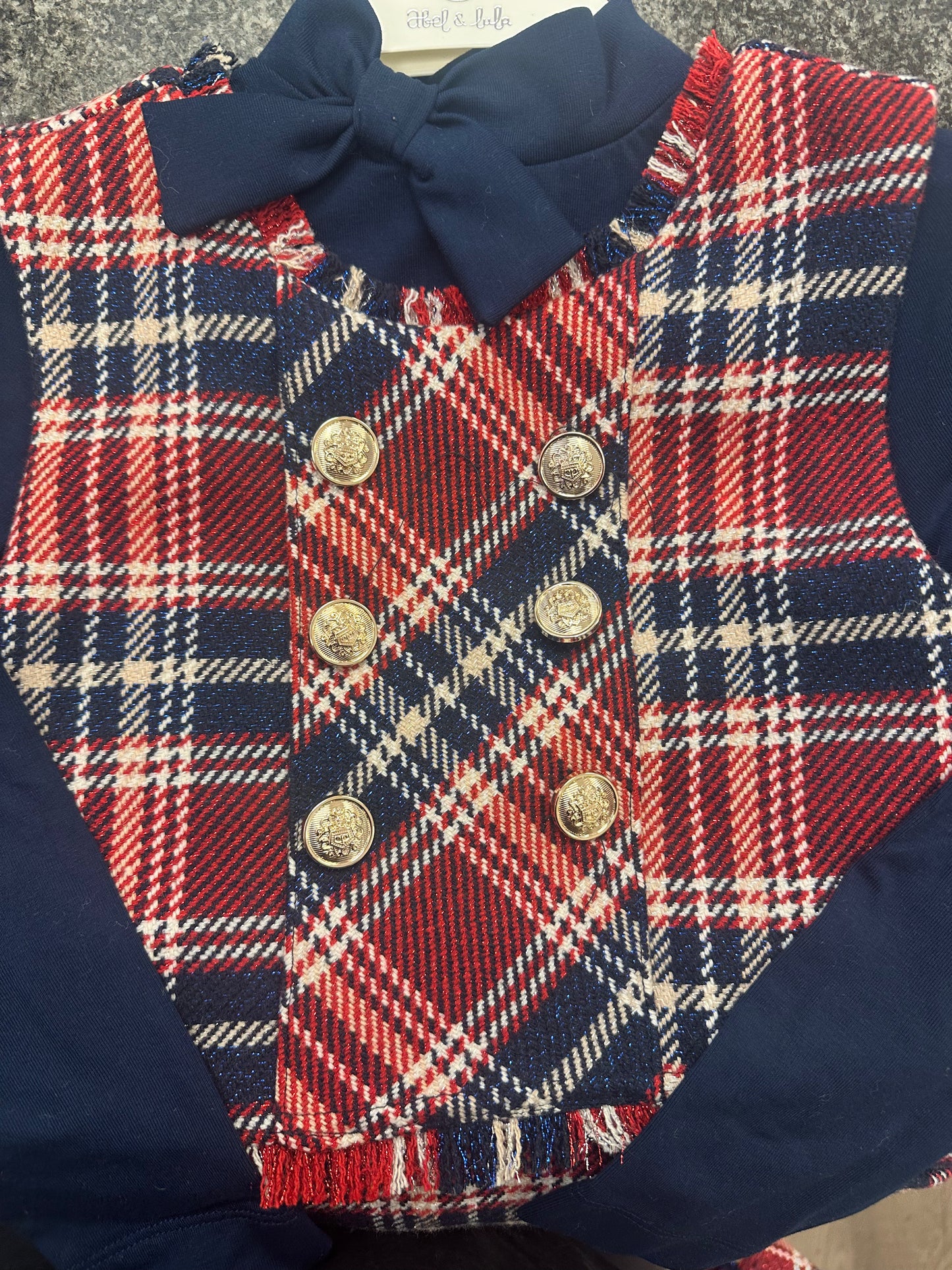 Abel & Lula Tweed Dress, Turtleneck Set