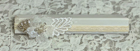 Ivory Headband with Applique