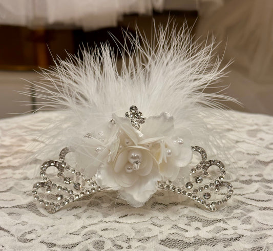 Rhinestone Tiara with Appliqué