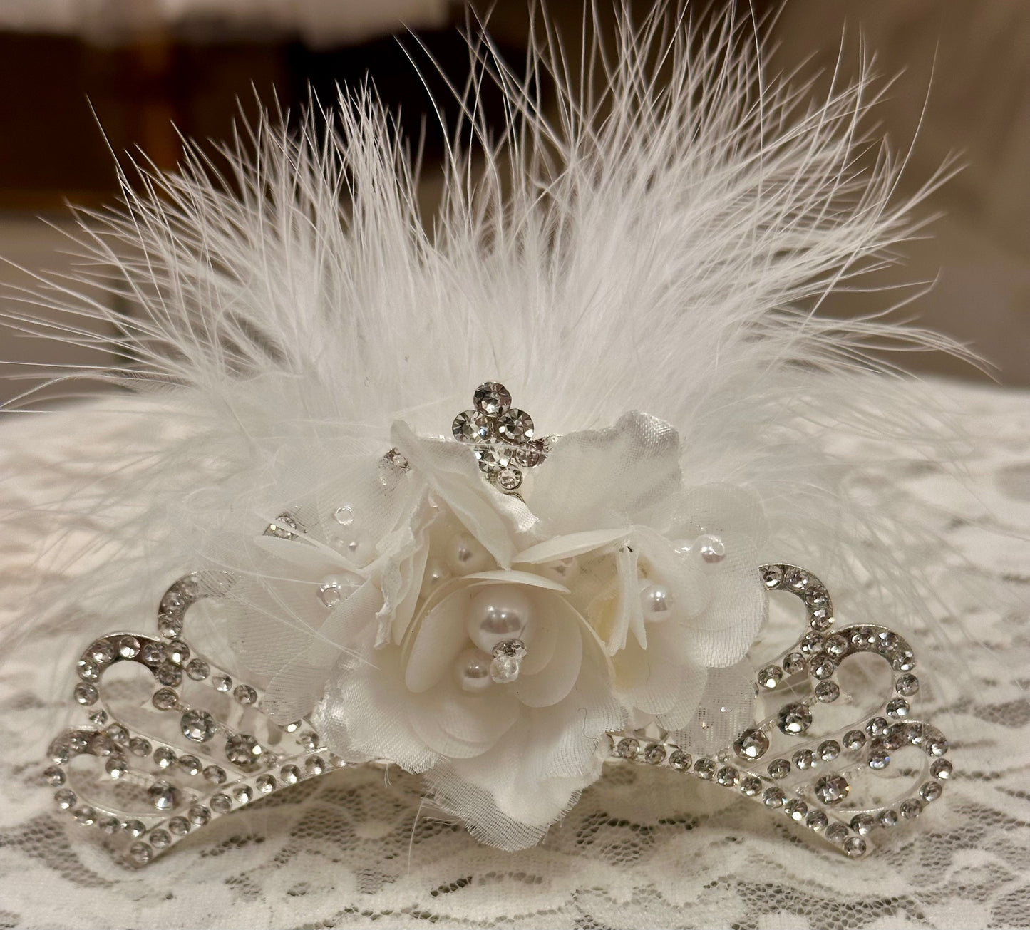 Rhinestone Tiara with Appliqué