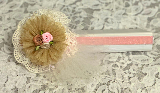 Pink Sparkle Headband with Accents