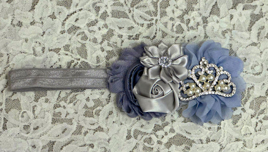 Silver Headband with Flowers, Crown
