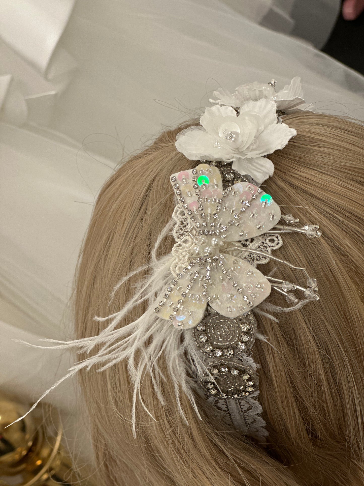 Floral Headpiece w/Butterfly