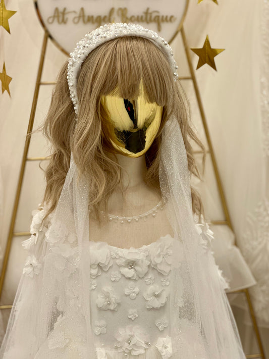 AB Beaded Sparkle Tulle Headband