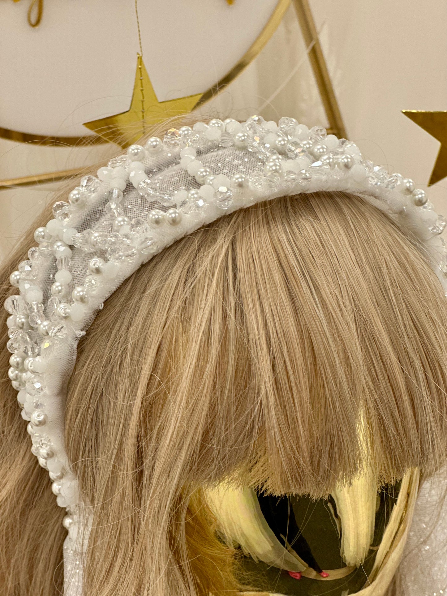 AB Beaded Sparkle Tulle Headband