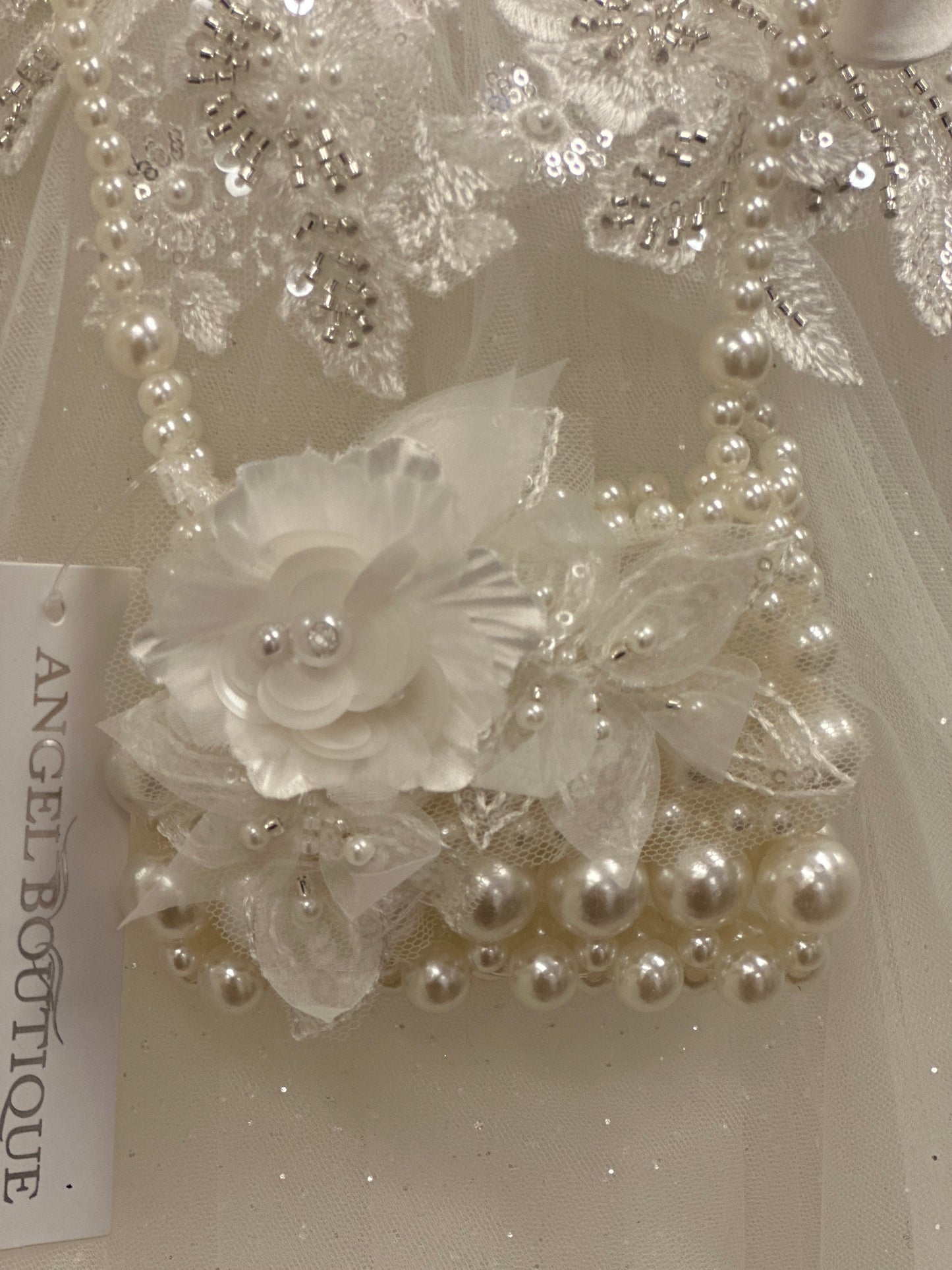 Beaded Square Pearl Bag