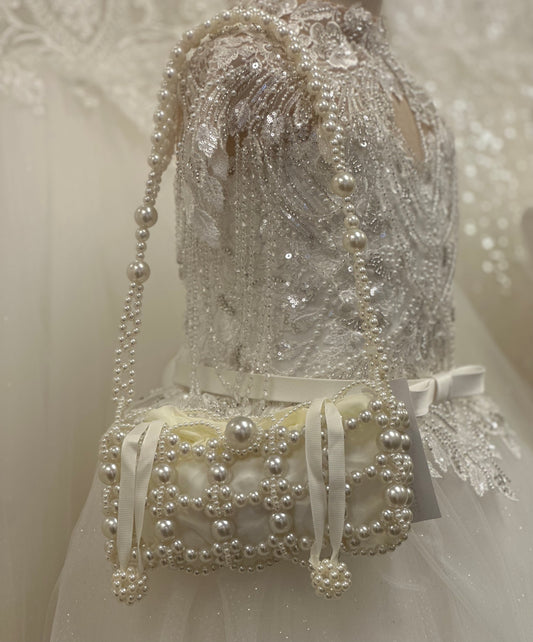 Rectangular Pearl Beaded Bag