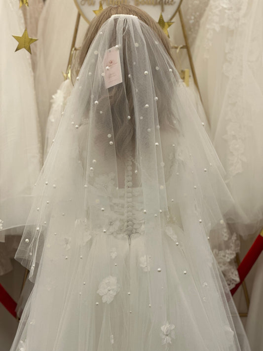28" Veil with Pearls