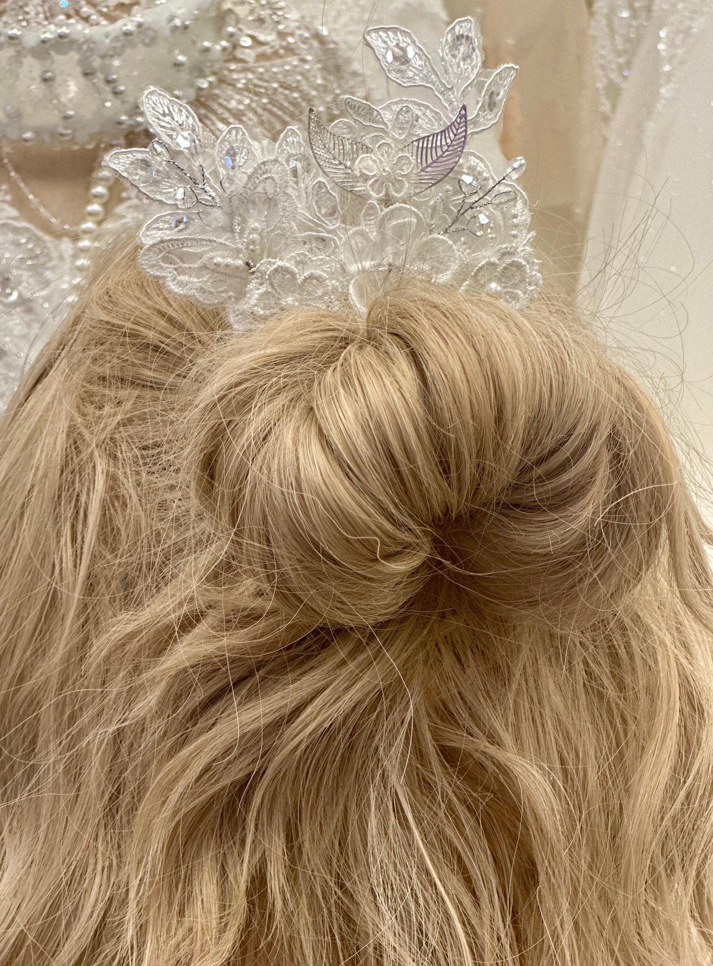 Girls Rhinestone Floral Comb