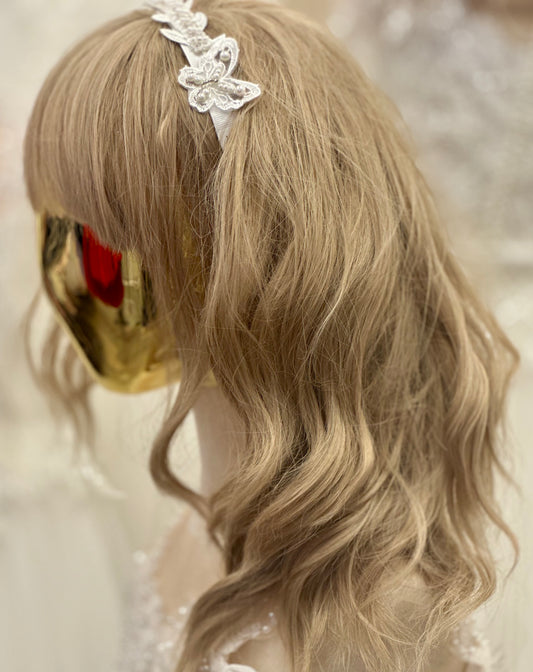 Girl Pearl Lace Headpiece