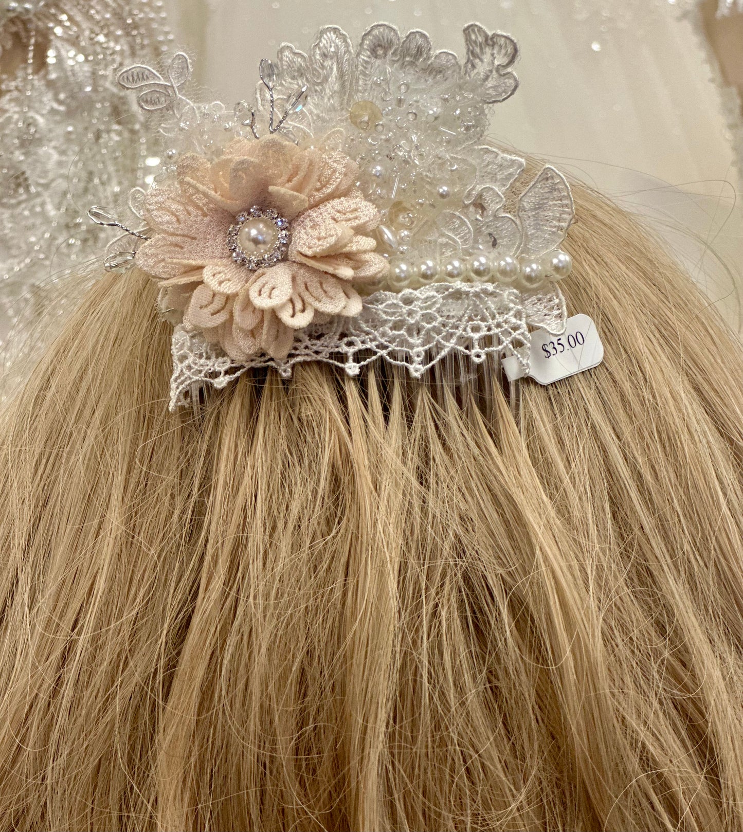 Girls Lace Pearl Comb