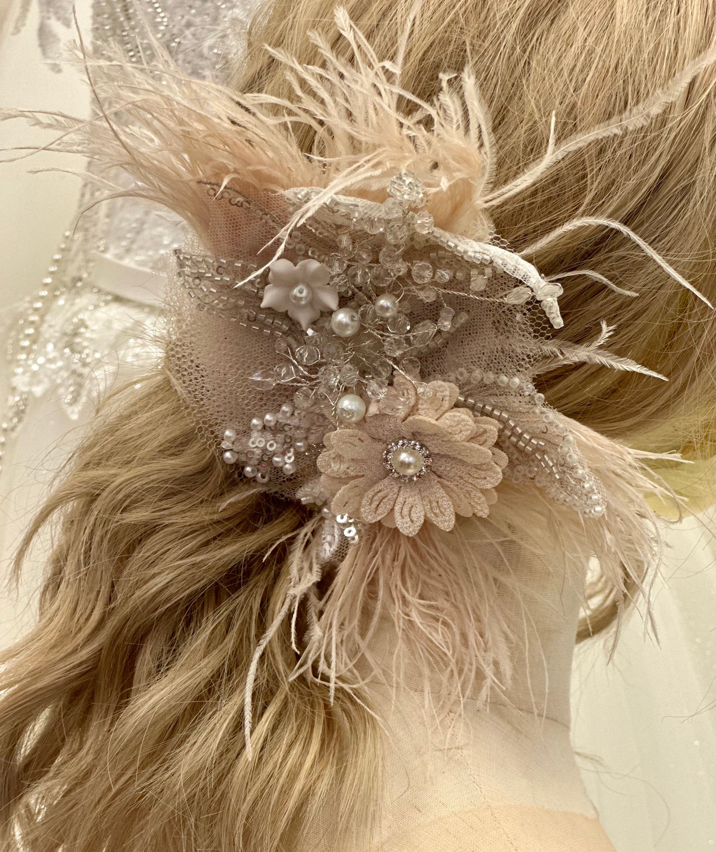 AB 3D Headpiece w/Flowers/Feathers