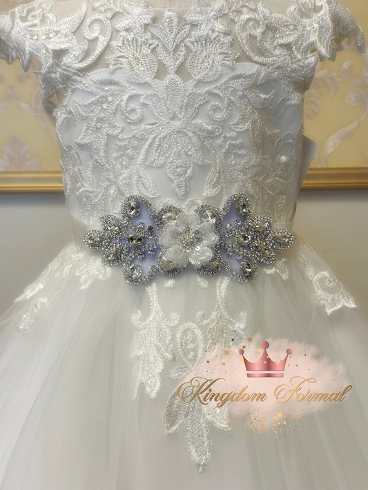 Rhinestone Belt w/Flower