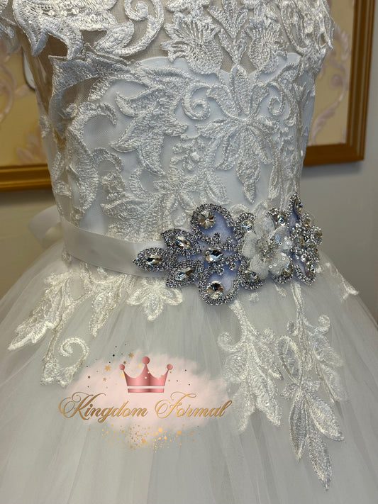 Rhinestone Belt w/Flower