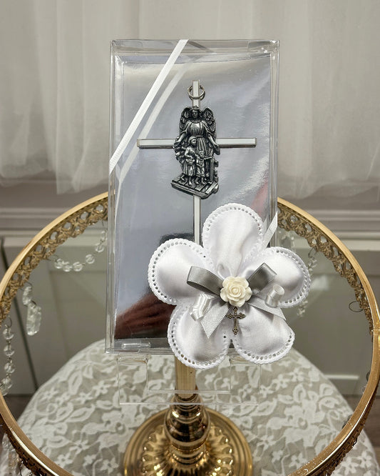 Guardian Angel Enamel Cross