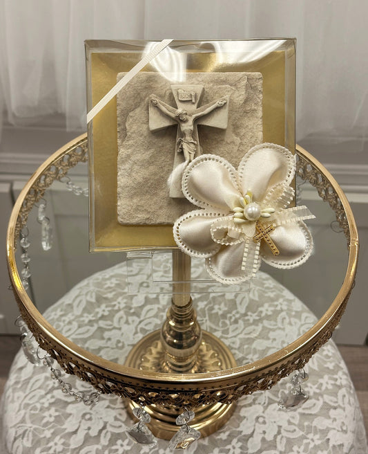 Crucifix Stone Plaque