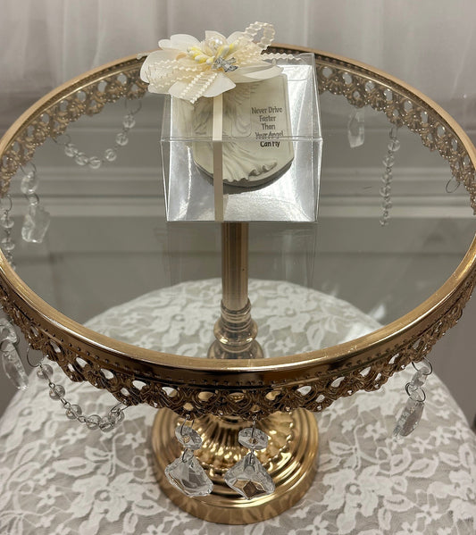 Ivory Visor Clip "Never Drive Faster"