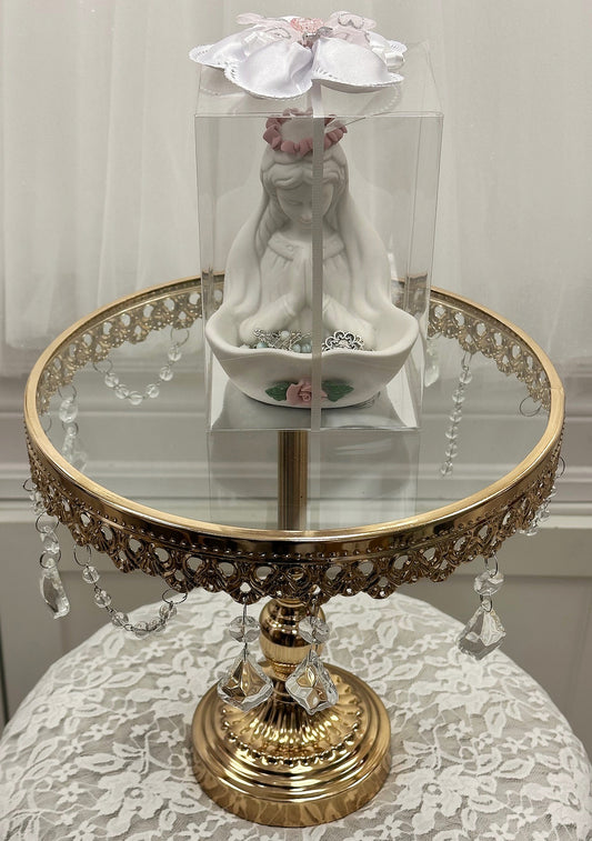 Madonna & Child Rosary Holder w/Rosary