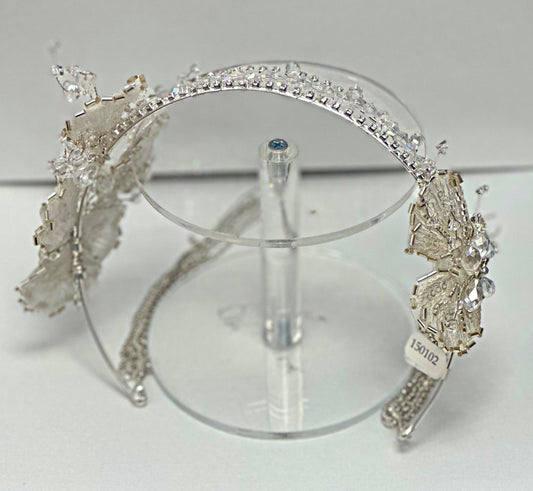 Beaded Crystal Floral Headpiece
