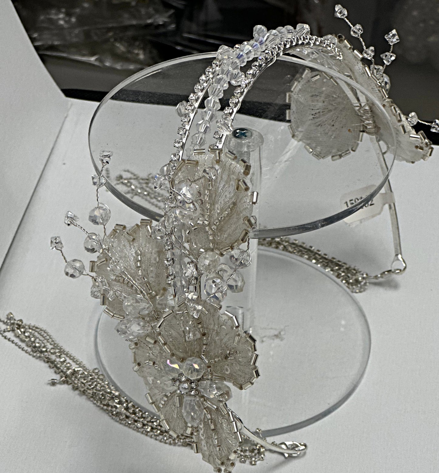 Beaded Crystal Floral Headpiece