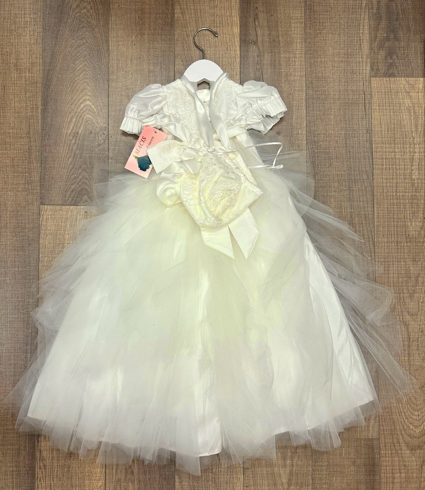 Macis Princess Baptism Gown & Bonnet