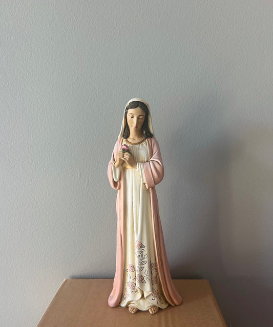 8 1/4 " Madonna of the Roses Statue