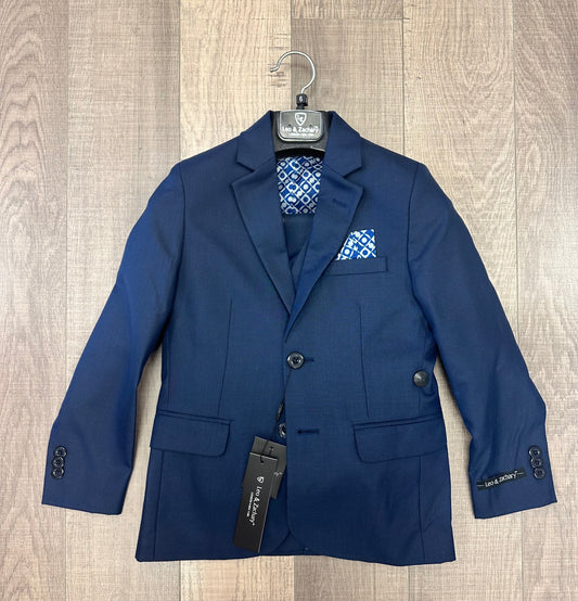 Leo & Zachary Navy Blazer/Pant/Vest Set