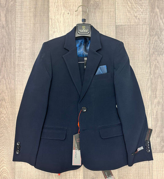 Leo & Zachary Navy 4 Way Stretch Blazer/Pant Set