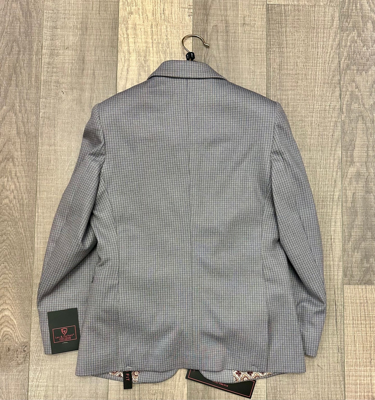 Leo & Zachary Colored Checks Blazer/Pant Set