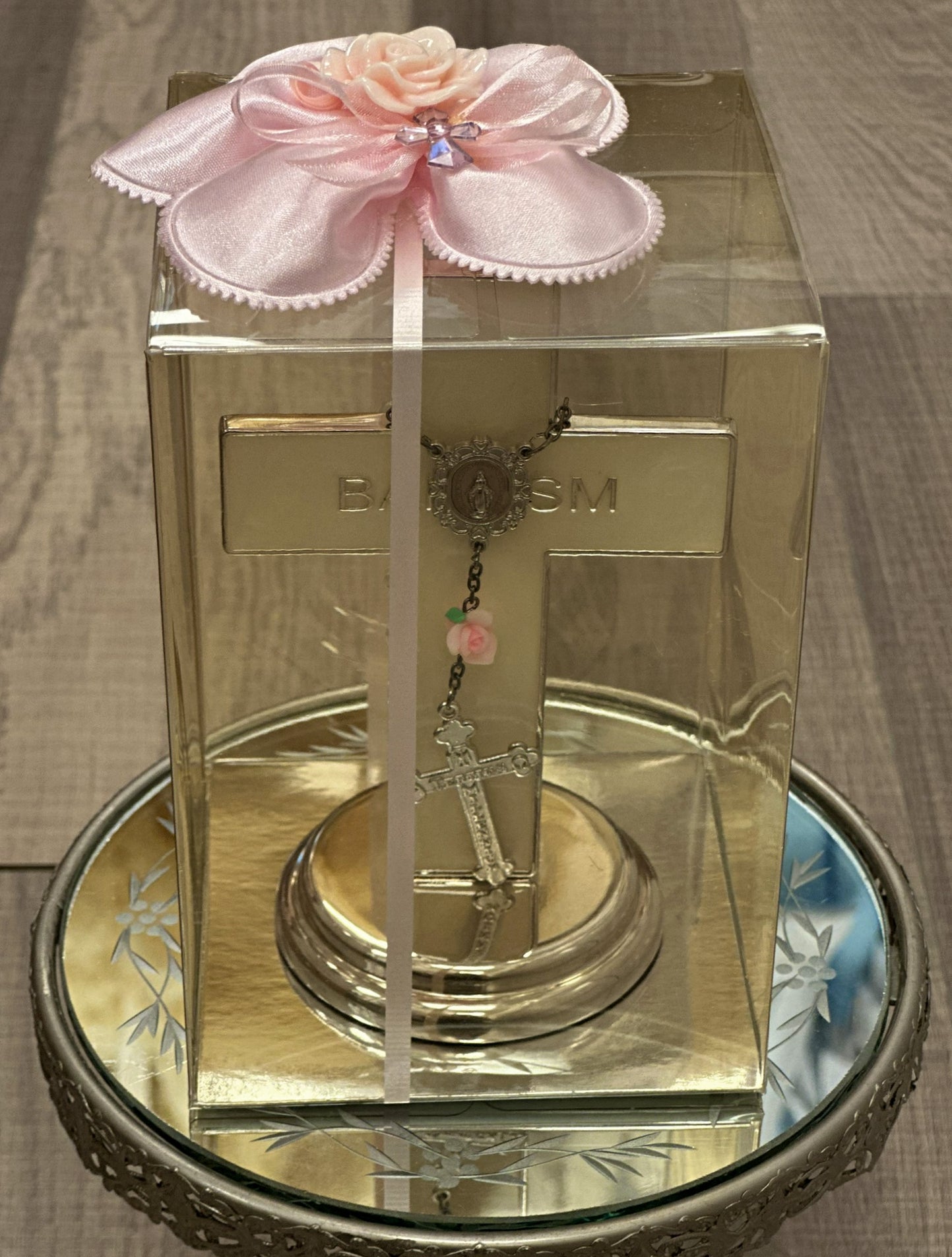 Baptism Cross with Decade Rosary