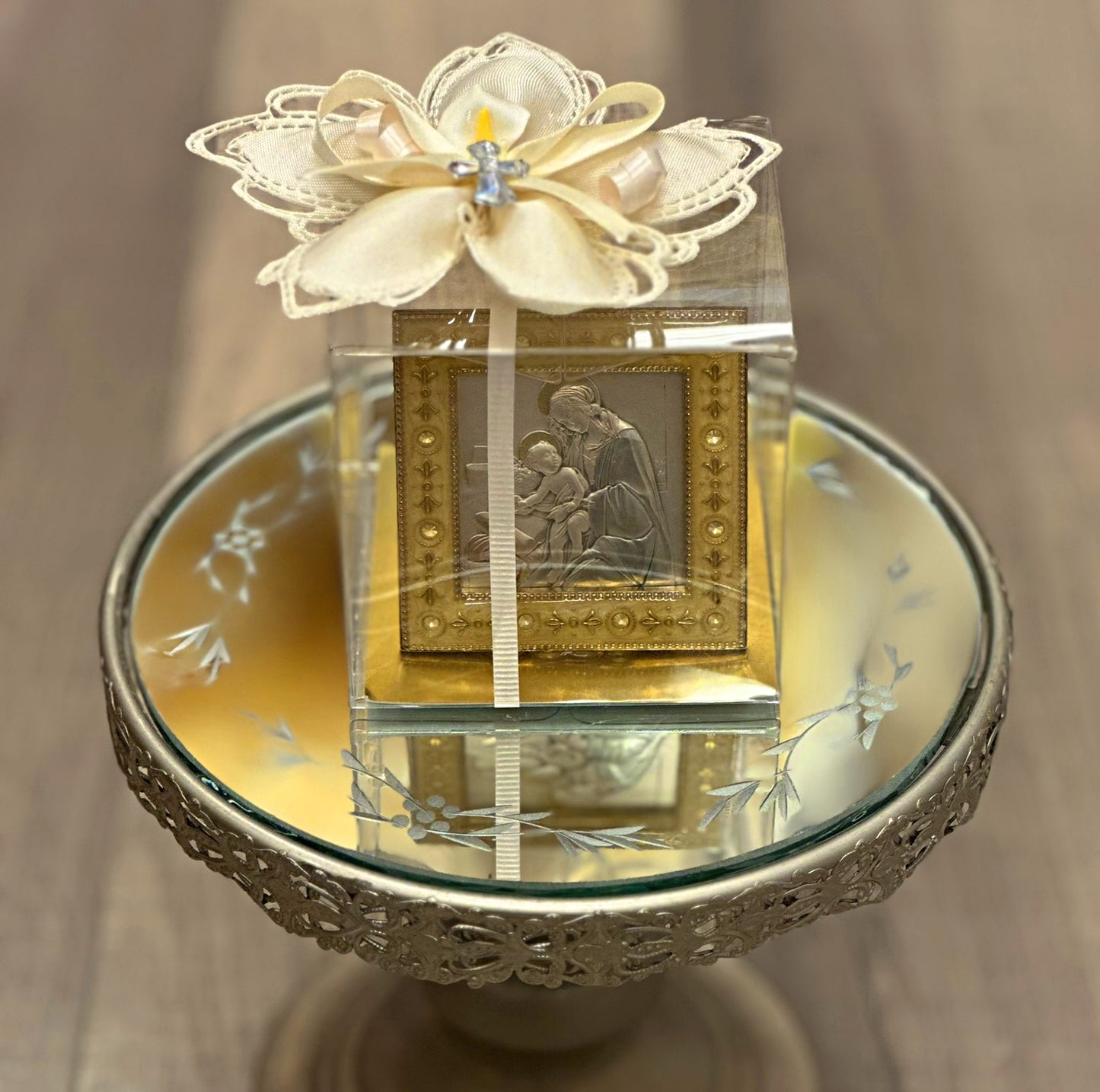 Salerni Silver Plated Madonna & Child Plaque