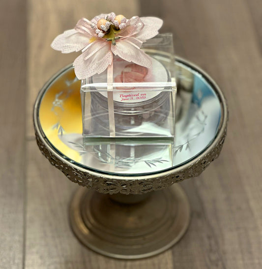 6mm Pink Rosebud Rosary w/Case