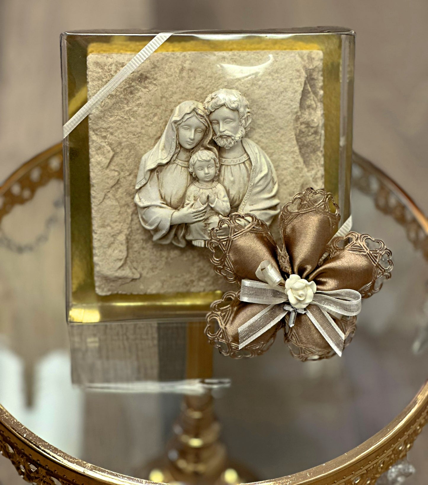 Holy Family Stone Plaque