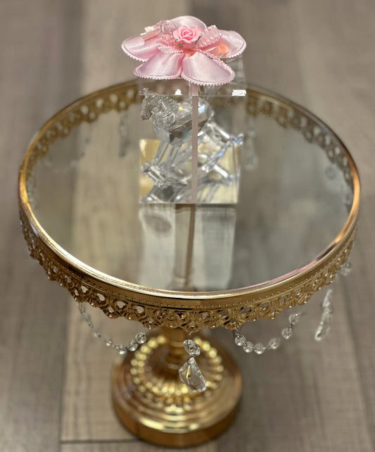 Glass Rocking Horse Figure