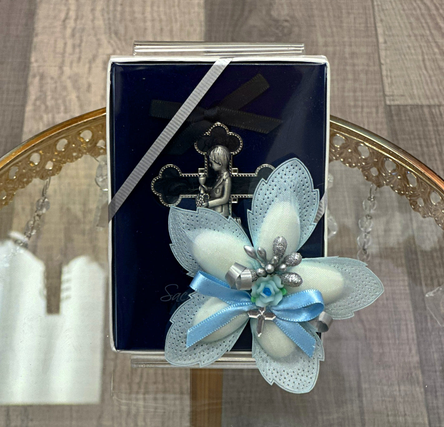 First Communion Boy Hanging Cross