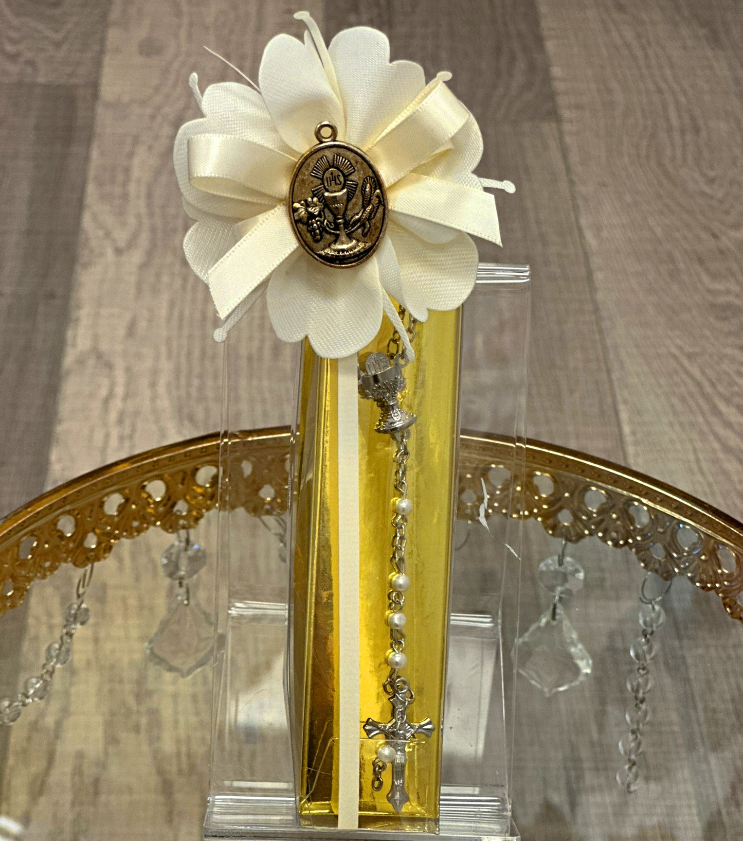 First Holy Communion Faux Pearl Rosary